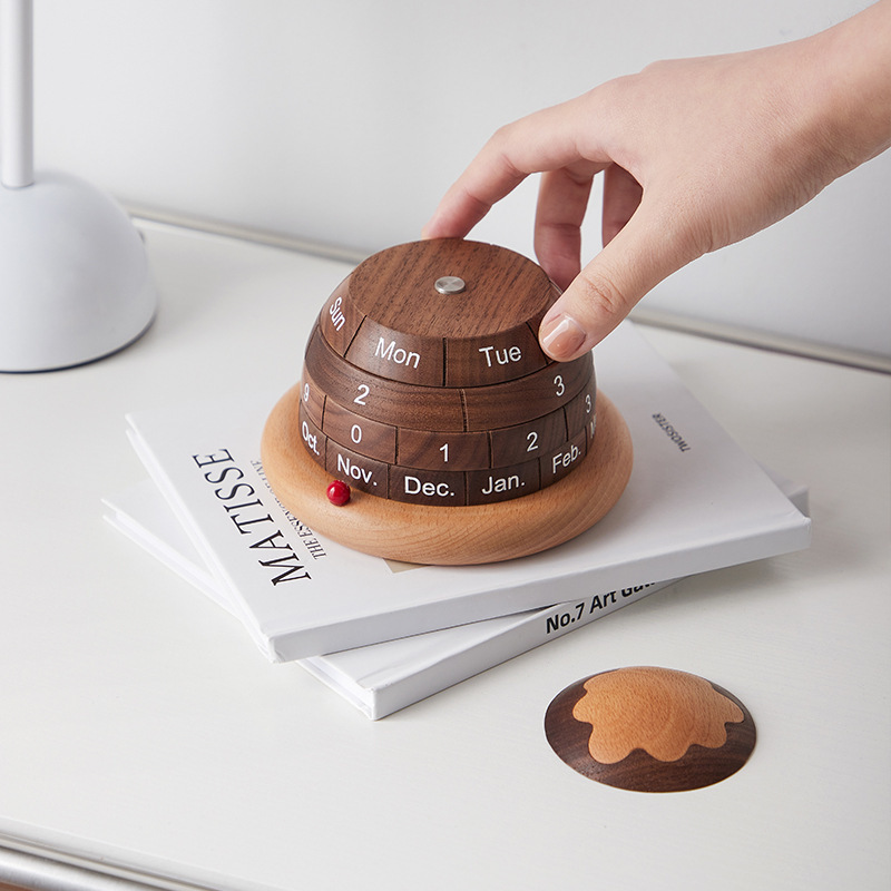 Sustainable Living Gifts - Calendario Alfanumérico Creativo de Madera Sostenible,